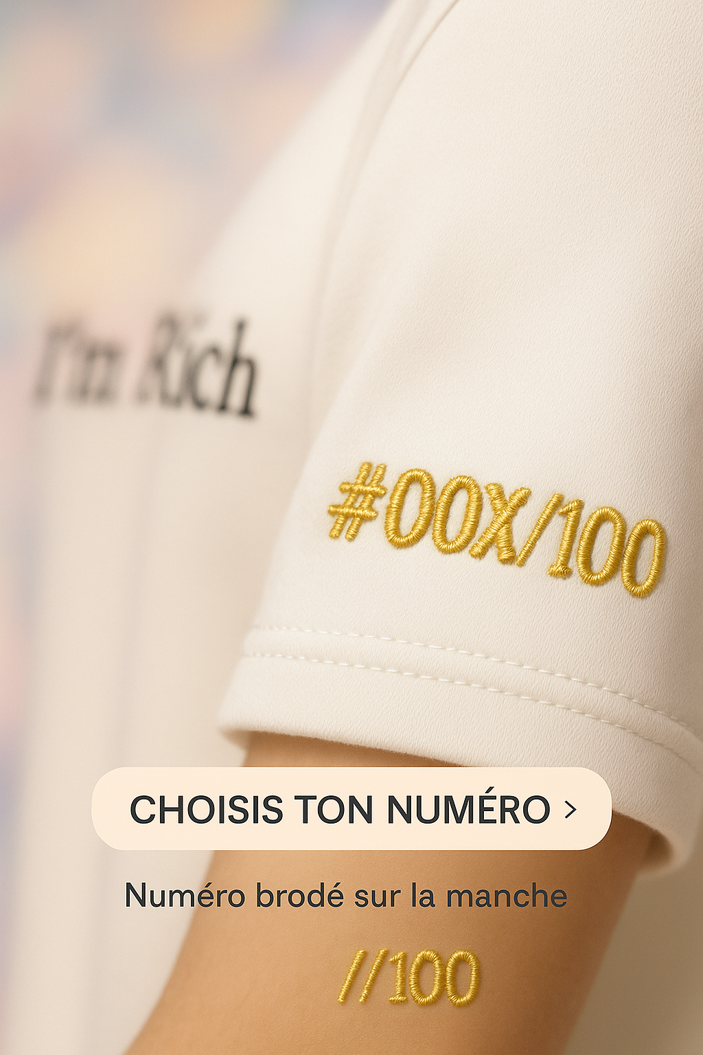 Men's Fitted T-Shirt | Next Level 3600 "Je suis riche"